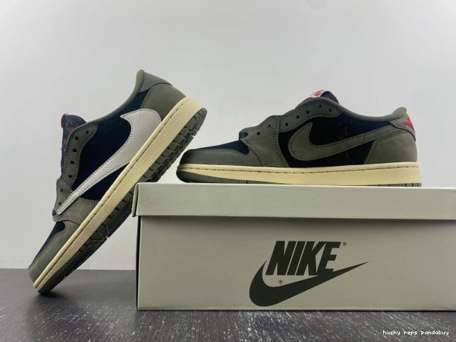 Rep Husky 'BLACK X DM7866-002 SCOTT LOW OG AIR 1 SP OLIVE' TRAVIS JORDAN 0708